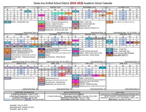 Saddleback Academic Calendar